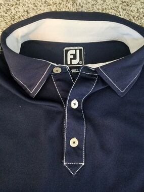⛳FootJoy Men's Navy Polo Shirt. Golfcore Resort Wear Y2K Streetwear Skater Vibe